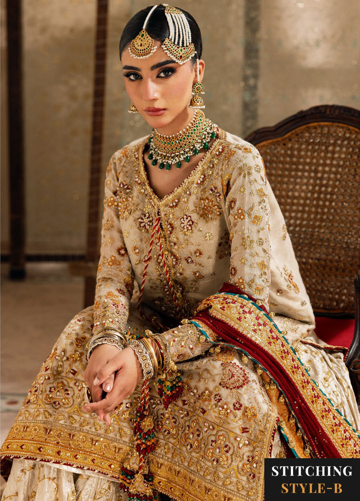AIK Atelier Unstitched Embroidered Zari Net 3 Piece Suit AIK26UAW D-03 - Wedding Collection