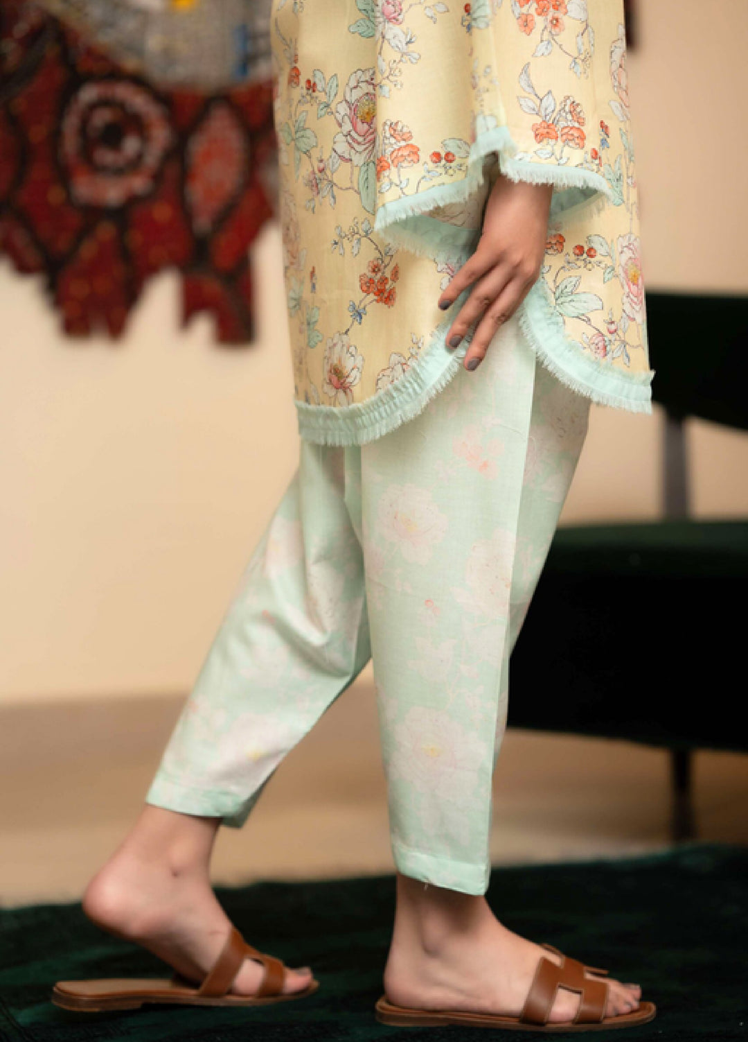 Raniahs by Laaleh RTW Printed Cotton Lawn 2 Piece Suit LAH26PR Provence Citron Bloom - Casual Collection