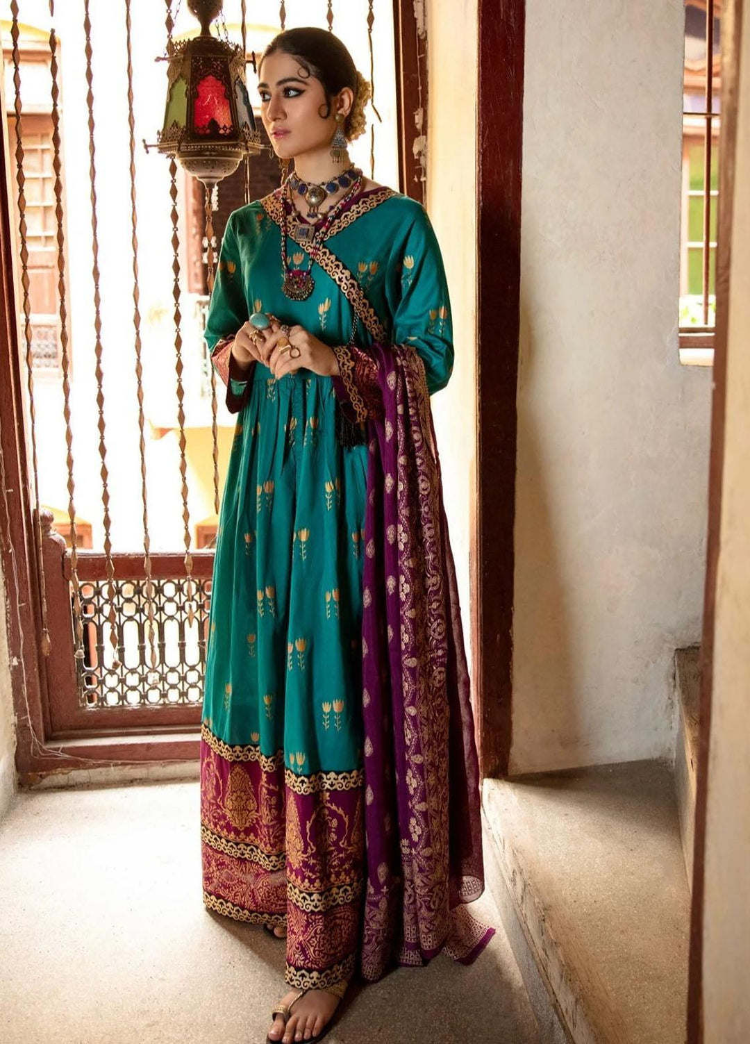 Garnet Clothing Screen Printed Lawn Stitched 2 Piece Suit JUNOON