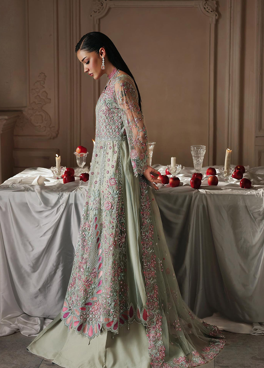 Sage by Rajbari Unstitched Embroidered Net 4 Piece Suit RB26SW Shizelle 03 - Wedding Collection
