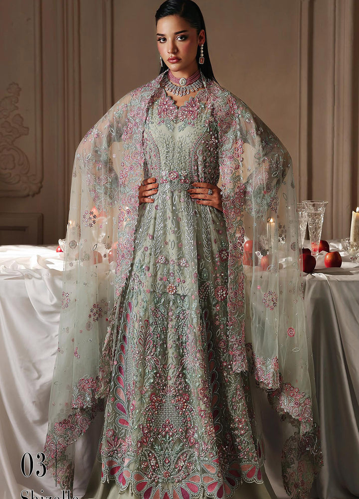 Sage by Rajbari Unstitched Embroidered Net 4 Piece Suit RB26SW Shizelle 03 - Wedding Collection