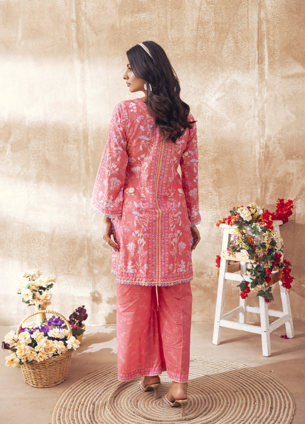 Liyana by Mashra RTW Printed Lawn 2 Piece Suit LIY-BLU-026 Blush Pink - Casual Collection