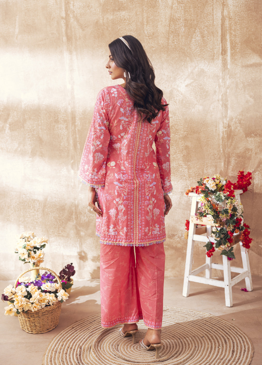 Liyana by Mashra RTW Printed Lawn 2 Piece Suit LIY-BLU-026 Blush Pink - Casual Collection