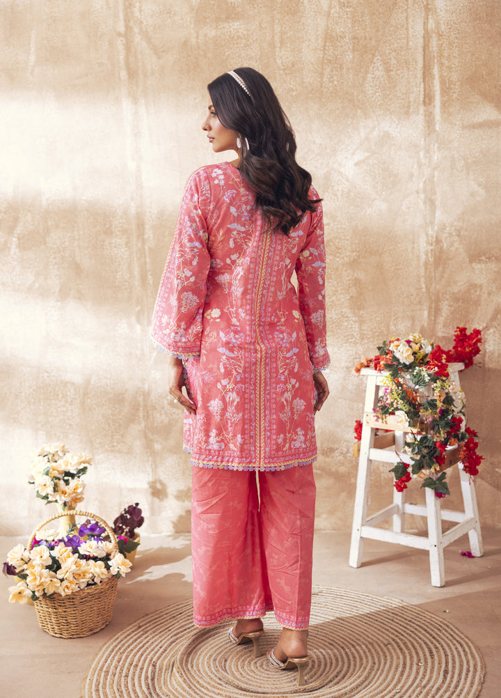 Liyana by Mashra RTW Printed Lawn 2 Piece Suit LIY-BLU-026 Blush Pink - Casual Collection