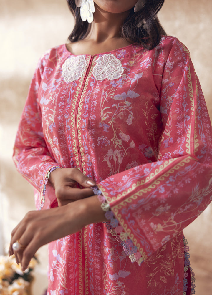 Liyana by Mashra RTW Printed Lawn 2 Piece Suit LIY-BLU-026 Blush Pink - Casual Collection