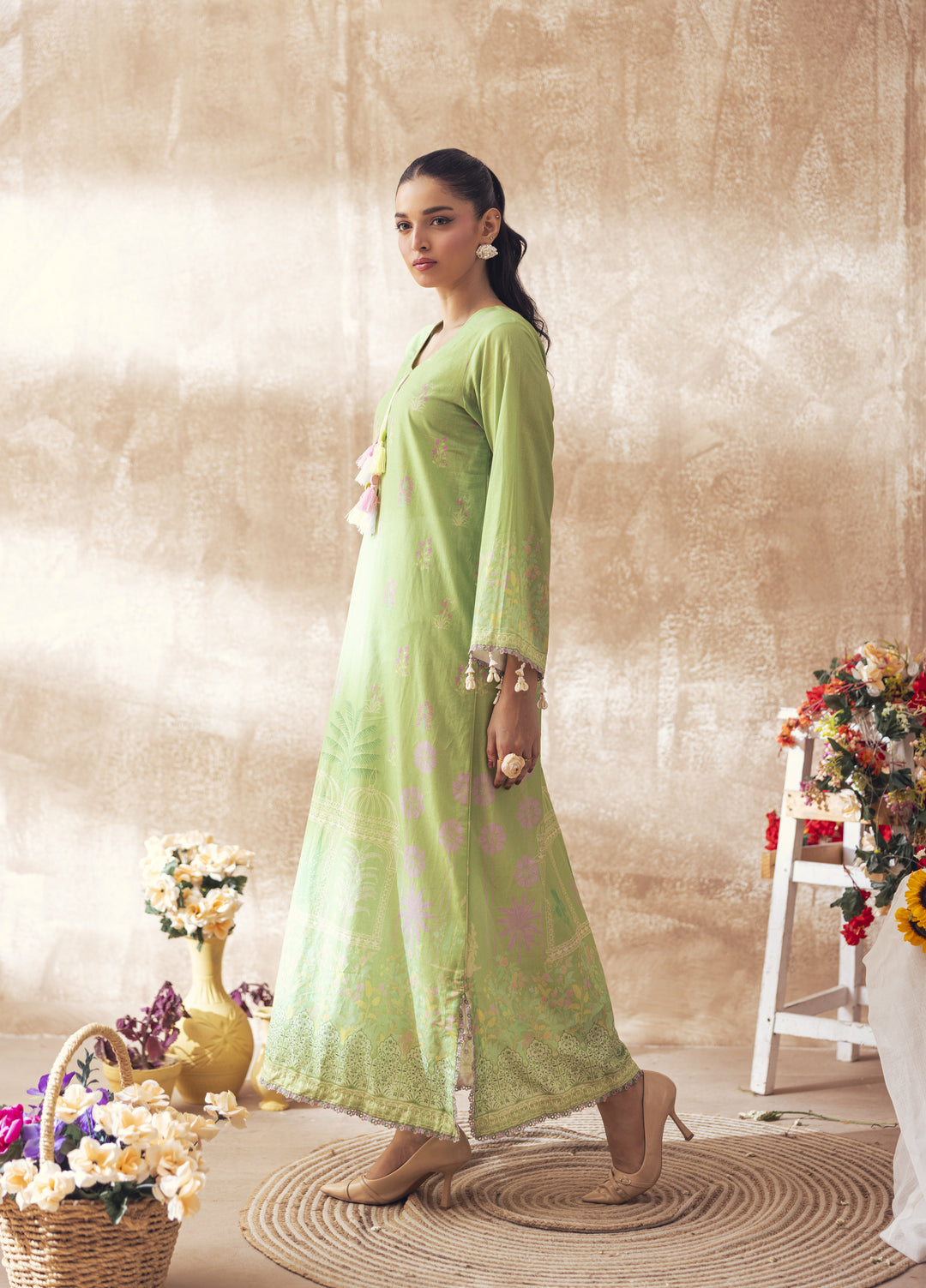 Liyana by Mashra RTW Printed Lawn 2 Piece Suit LIY-LEA-032 Leaf green - Casual Collection