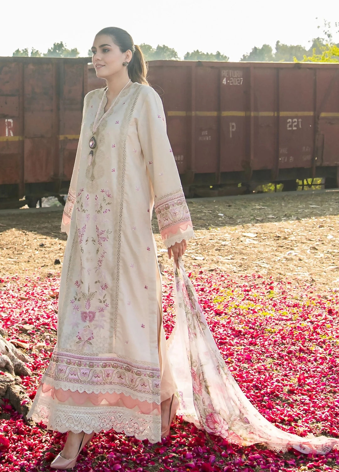 Chandan Nagri RTW Embroidered Lawn 3 Piece Suit Maral - Casual Collection