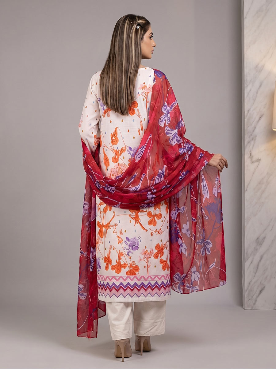 Salitex Unstitched Printed Lawn 3 Piece Suit SSW6U3P412 Summer Collection