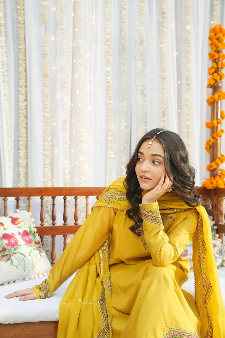 Noore Eid by Panache Girls RTW Embroidered Silk 3 Piece Suit Zivaa - Eid Collection