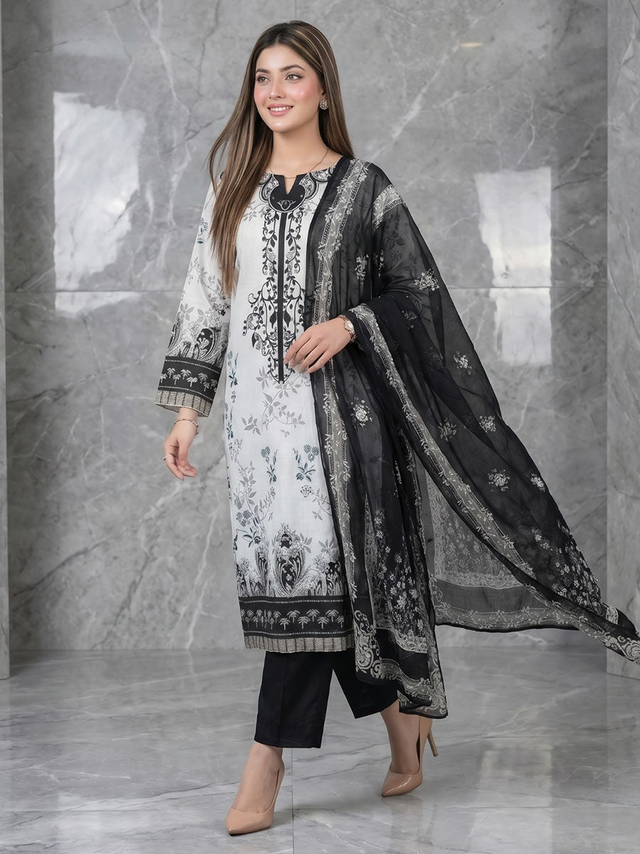 Salitex Unstitched Printed Lawn 3 Piece Suit SSW6U3P419 Summer Collection