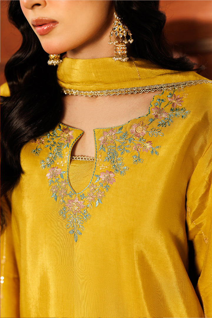 Noore Eid by Panache Women RTW Embroidered Raw Silk 3 Piece Suit Zimal - Eid Collection