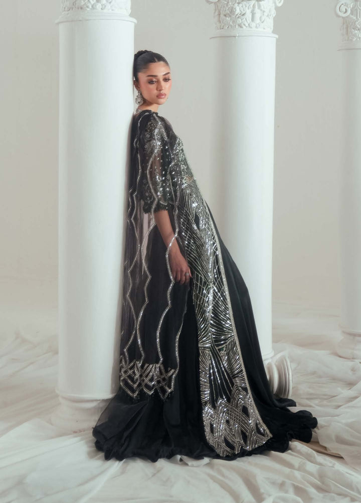 Elyse by Zariya Unstitched Embroidered Net 3 Piece Suit ZA26UEW Emeralda ZSU-6302 - Wedding Collection