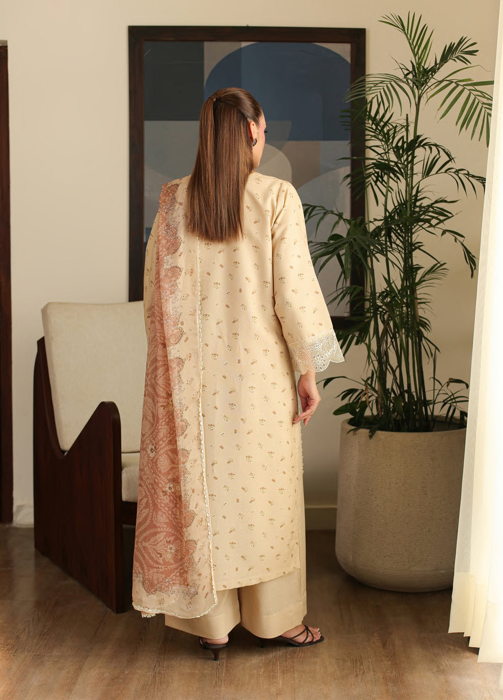Sahl by Rashid Textiles Unstitched Embroidered Lawn Karandi 3 Piece Suit RT26USLK D-3916 - Casual Collection
