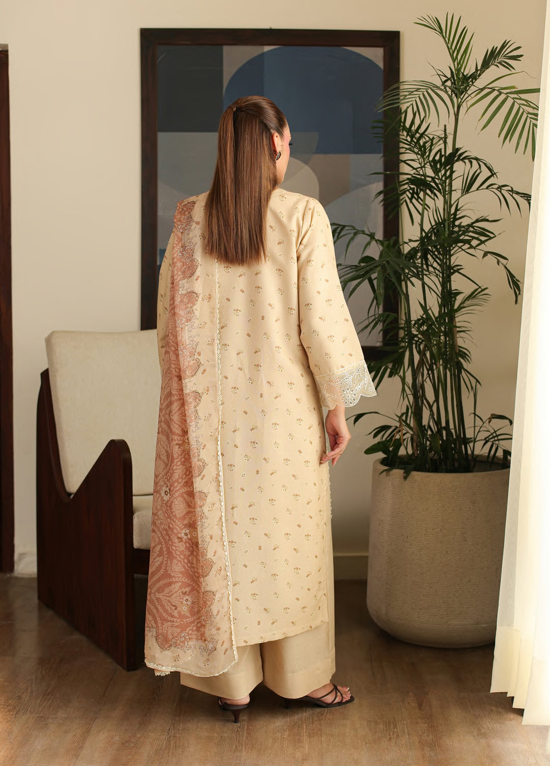 Sahl by Rashid Textiles Unstitched Embroidered Lawn Karandi 3 Piece Suit RT26USLK D-3916 - Casual Collection