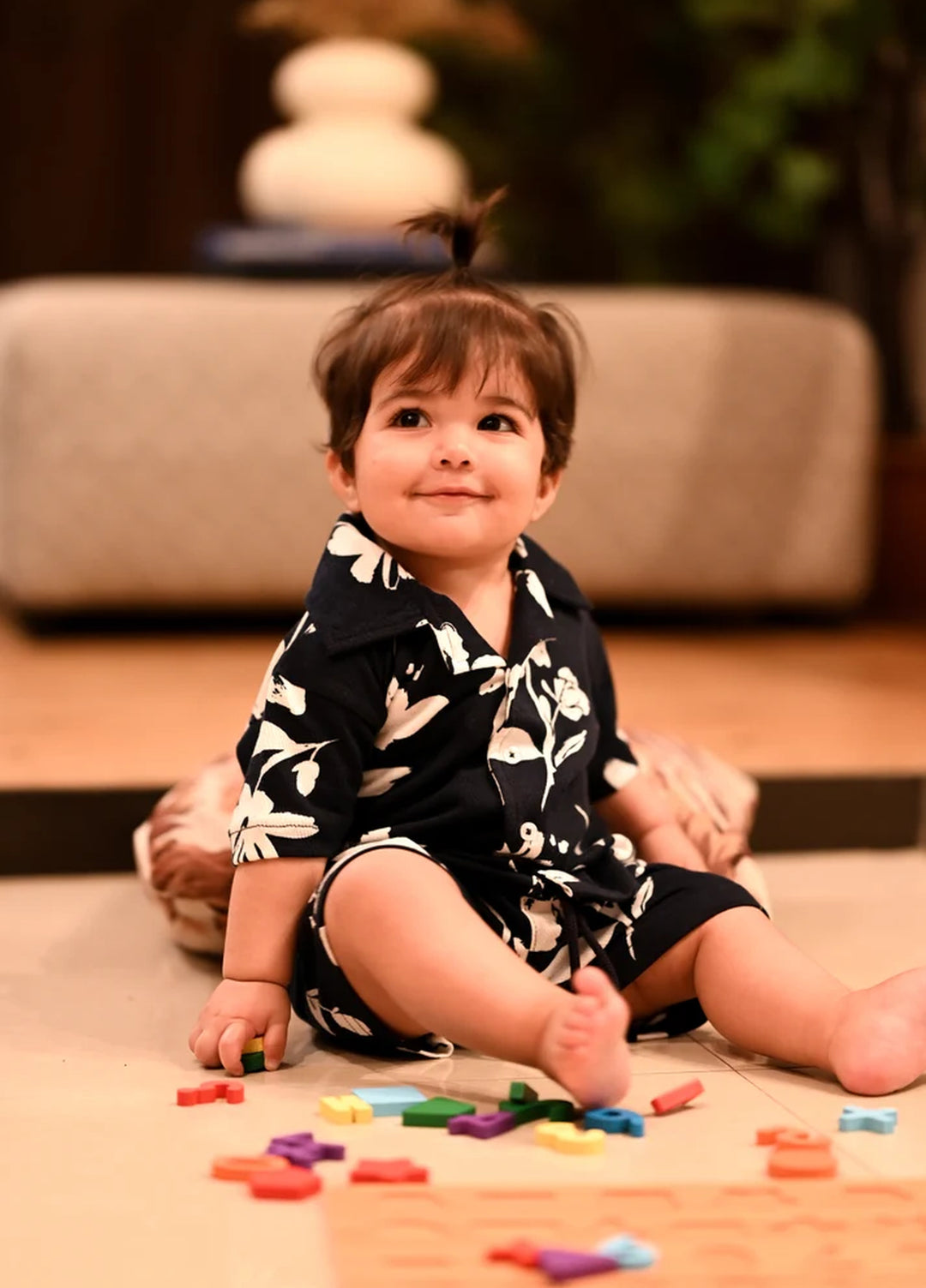 BabyCo Kids RTW Printed Cotton Co-Ord Sets Suit Honolulu Bloom - Casual Collection