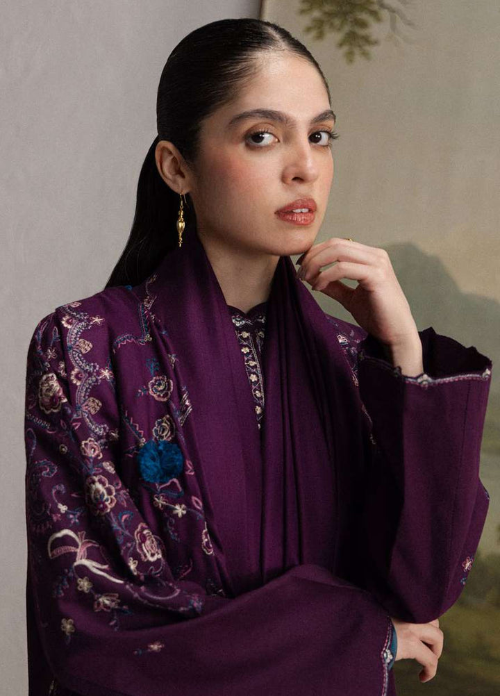 Coco by Zara Shahjahan Unstitched Khaddar 3 Piece Suit CZS26UKW SHAB 5A - Winter Collection