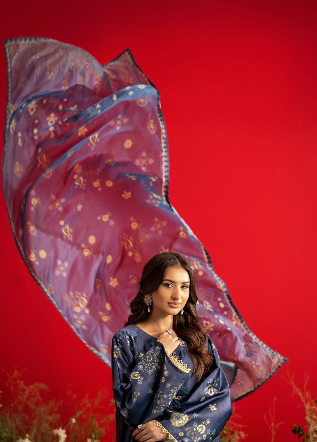Marine by Rashid Textiles Unstitched Printed Luxury Silk 3 Piece Suit RT26USM D-3903 - Winter Collection