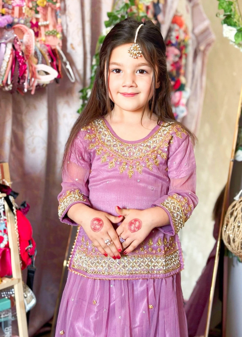 Khanak Girls RTW Embroidered Chiffon 3 Piece Suit KL-4 - Festive Collection