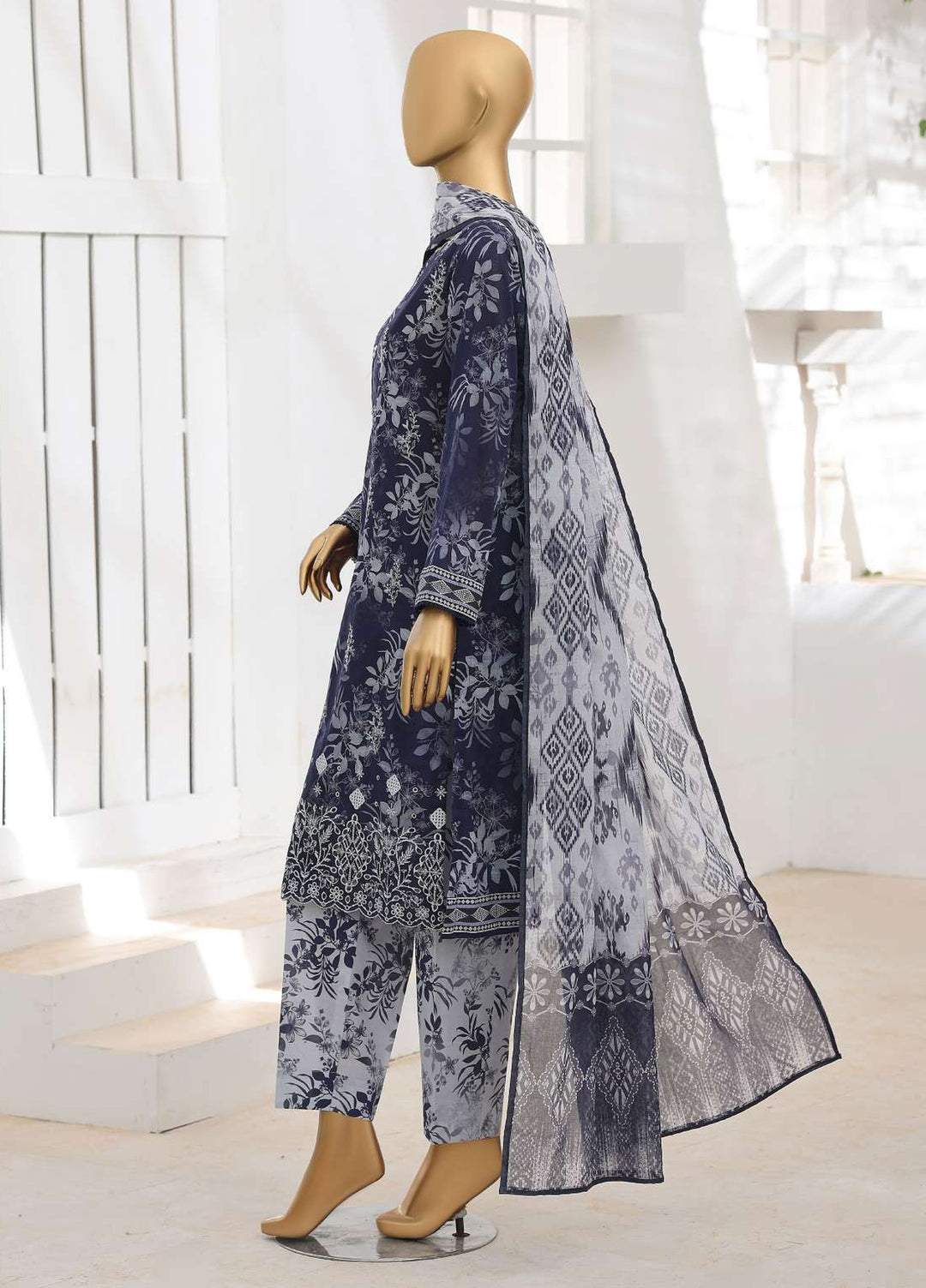 Zouk by HZ Textiles Unstitched Printed Lawn 3 Piece Suit HZ26UZL ZEC-1177 - Casual Collection