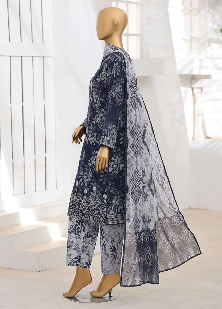 Zouk by HZ Textiles Unstitched Printed Lawn 3 Piece Suit HZ26UZL ZEC-1177 - Casual Collection