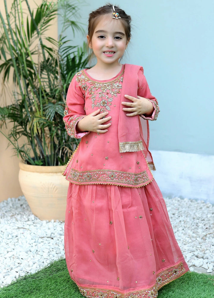 Khanak Girls RTW Embroidered Chiffon 3 Piece Suit KL-8 - Festive Collection