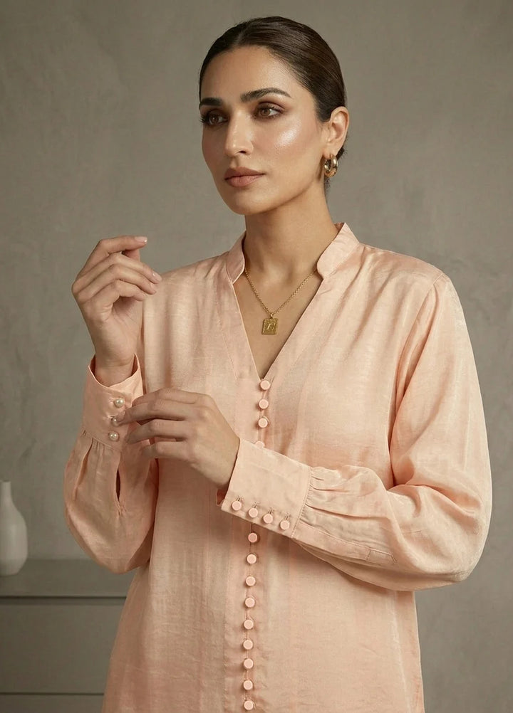 Menaal Women RTW Solids Silk 1 Piece NUDE HEAVEN - Western Collection