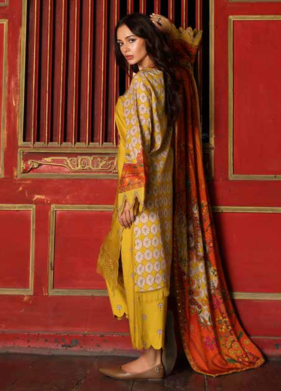 Combination by Charizma Unstitched Embroidered Linen 3 Piece Suit CHR26UCL CCW7-03 - Casual Collection