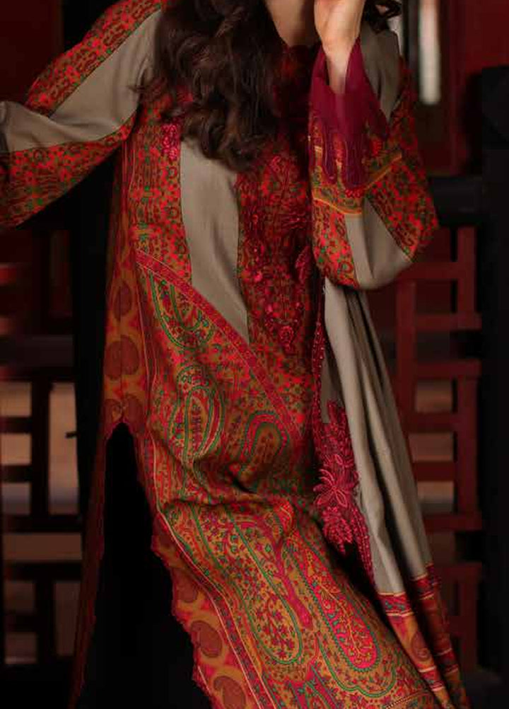 Combination by Charizma Unstitched Embroidered Linen 3 Piece Suit CHR26UCL CCW7-04 - Casual Collection