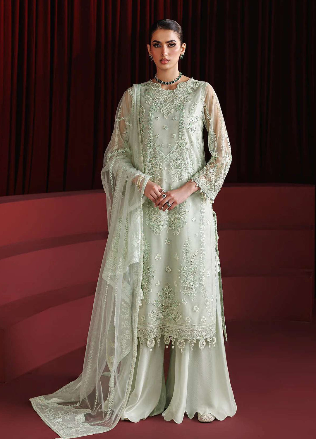 Alizeh Fashion Unstitched Embroidered Chiffon 3 Piece Suit AF26UCF AF-NHM-4058-Muse - Festive Collection