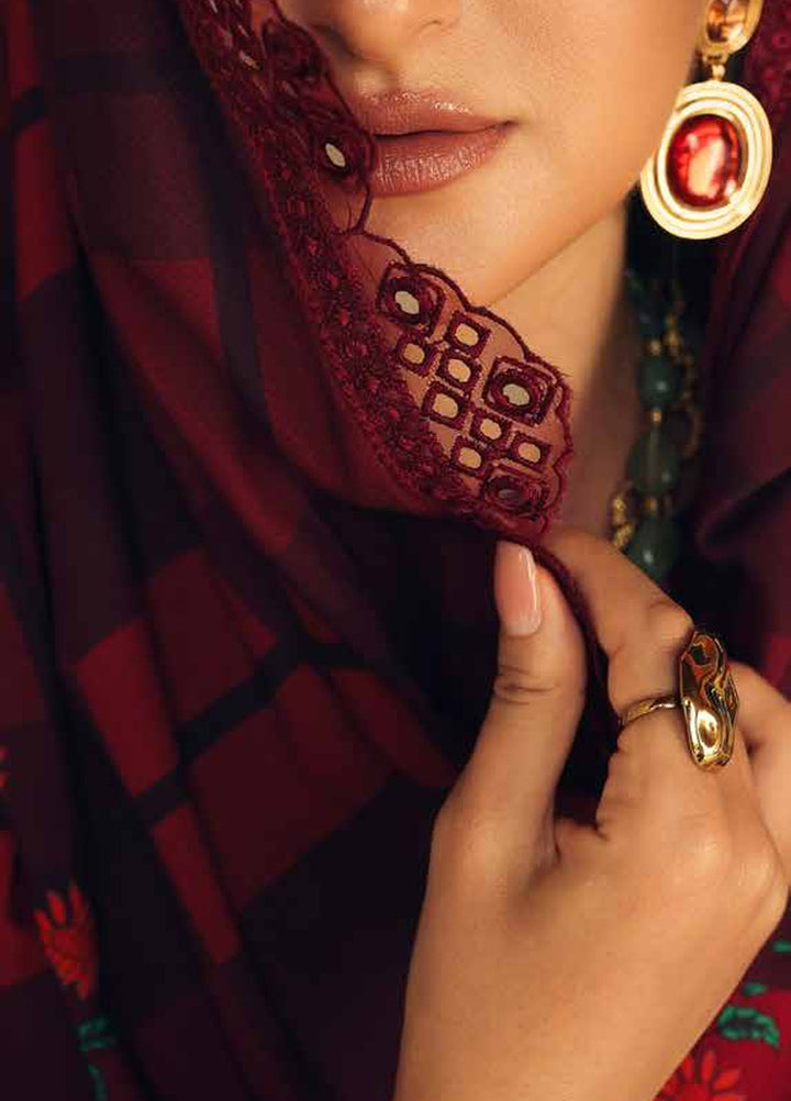 Combination by Charizma Unstitched Embroidered Linen 3 Piece Suit CHR26UCL CCW7-06 - Casual Collection