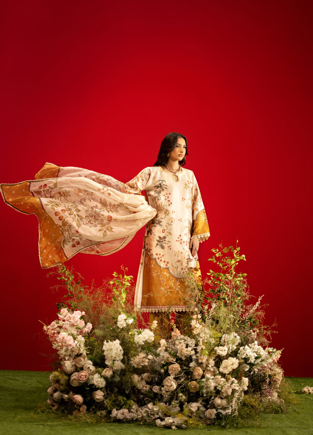 Marine by Rashid Textiles Unstitched Printed Luxury Silk 3 Piece Suit RT26USM D-3907 - Winter Collection