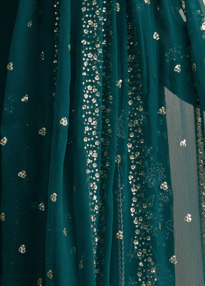 Xenia Formals Unstitched Embroidered Chiffon 3 Piece Suit D-02 Azari - Festive Collection