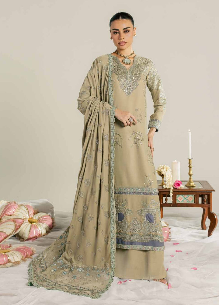 Maya by Nureh Unstitched Embroidered Velvet 3 Piece Suit NU26UMV NW-132 - Wedding Collection