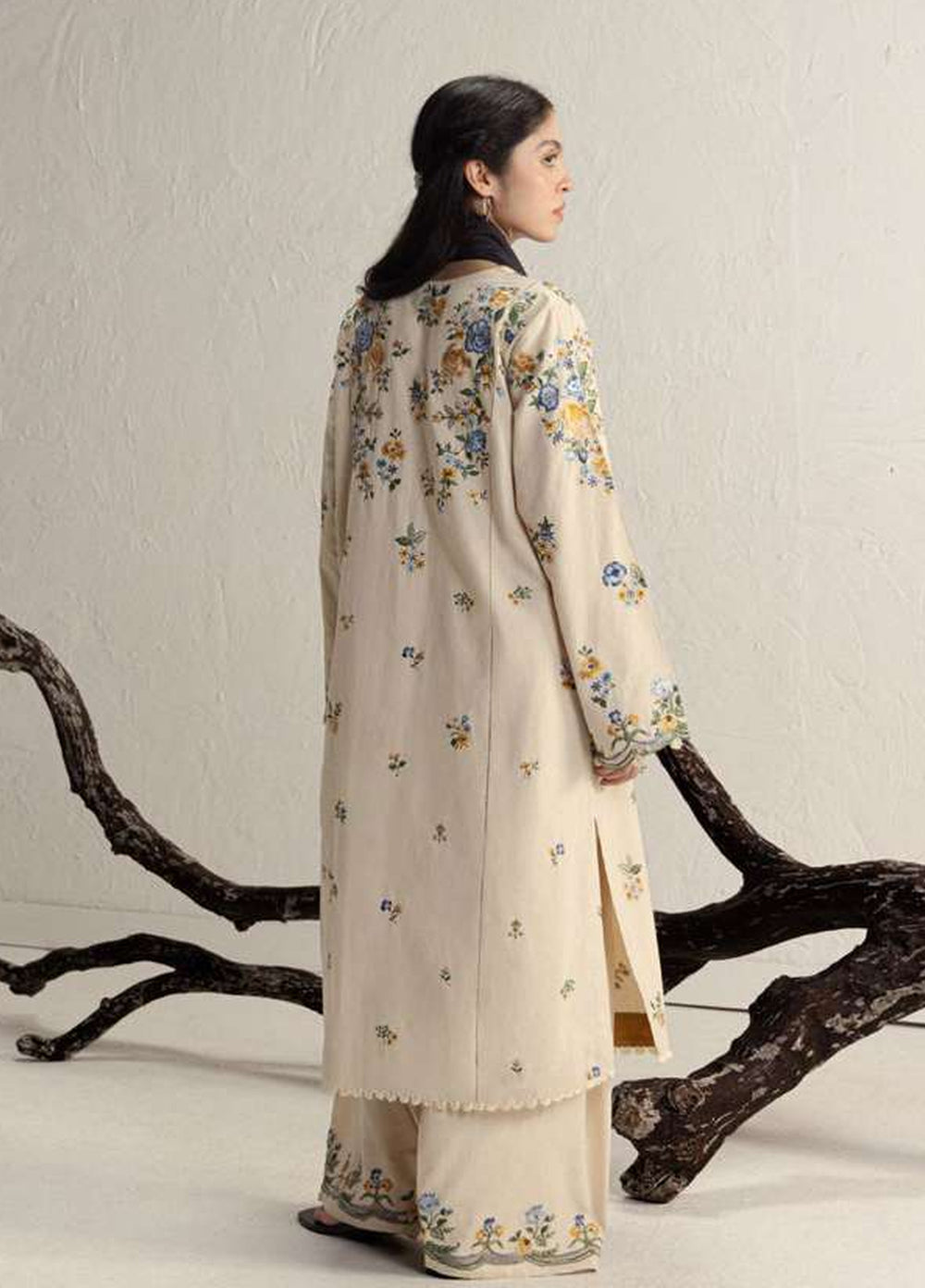Coco by Zara Shahjahan Unstitched Khaddar 3 Piece Suit CZS26UKW ASMANI 9B - Winter Collection