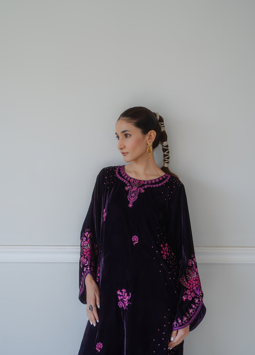 Atelier Velours by Rashid Textiles RTW Embroidered Velvet 3 Piece Suit RT26RAV Gulnaaz - Festive Collection