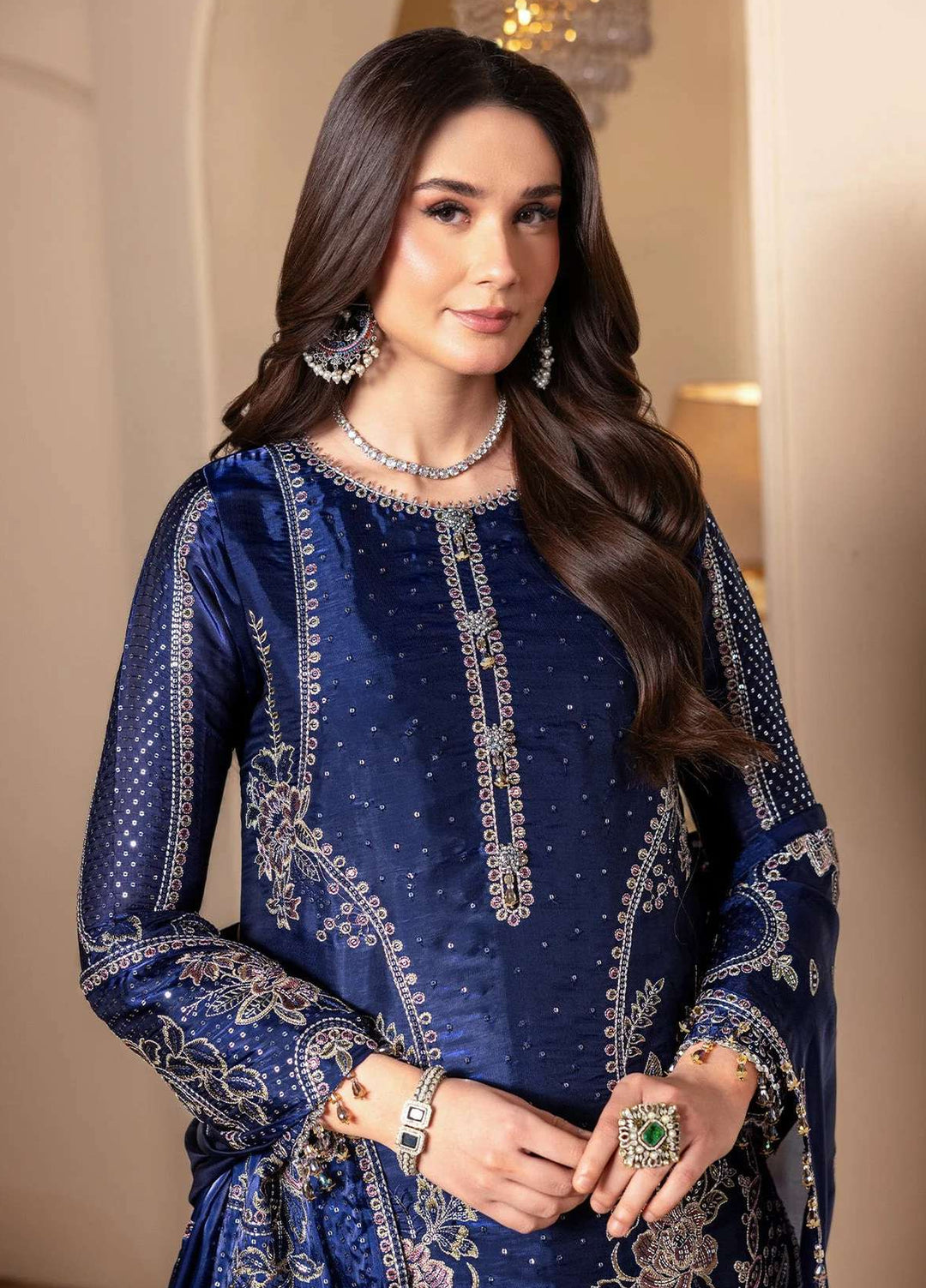 Alizeh Fashion Unstitched Embroidered Chiffon 3 Piece Suit AF26UCF AF-SS-2238-Bano - Festive Collection