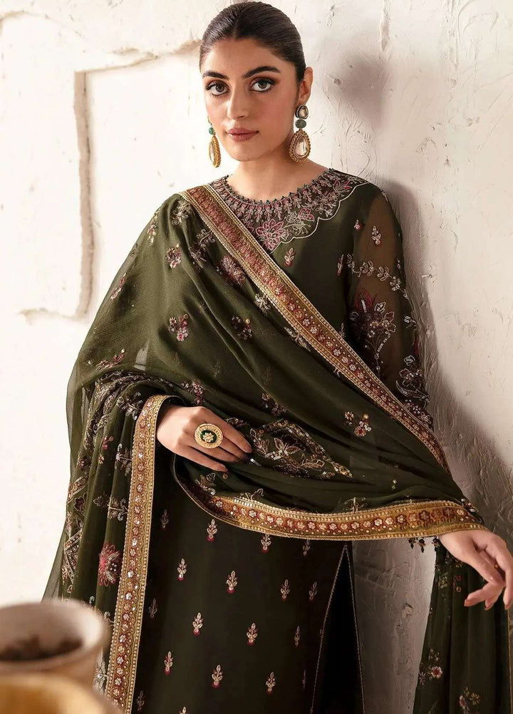 Alizeh Fashion Unstitched Embroidered Chiffon 3 Piece Suit AF26UCF AF-CH-2169-Kanza - Festive Collection