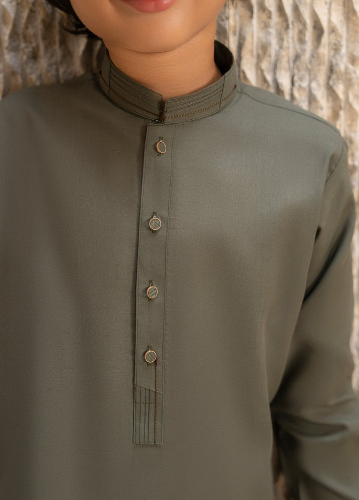 Buraq Boys RTW Solids Wash N Wear Kurta Shalwar Suit Abdul Hadi Casual Collection