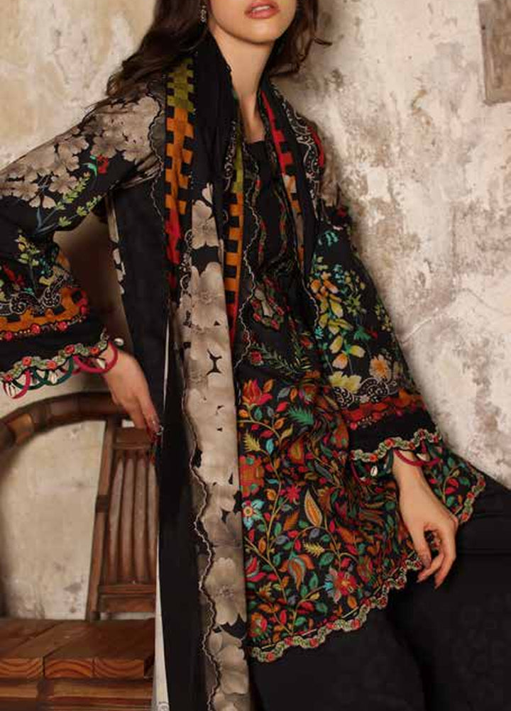 Combination by Charizma Unstitched Embroidered Linen 3 Piece Suit CHR26UCL CCW7-01 - Casual Collection