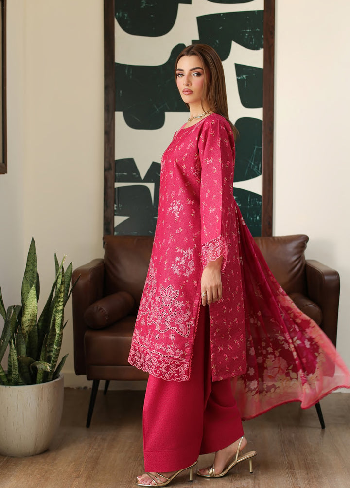 Sahl by Rashid Textiles Unstitched Embroidered Lawn Karandi 3 Piece Suit RT26USLK D-3918 - Casual Collection
