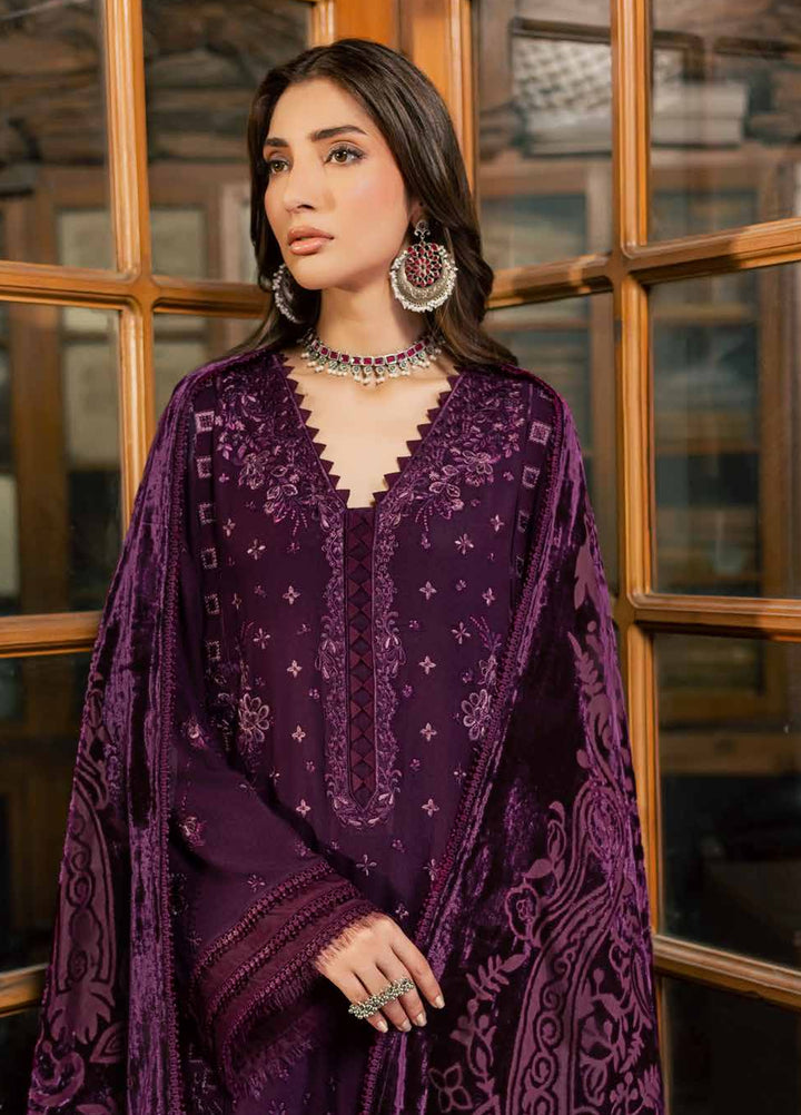 Nureh Exclusive Unstitched Leather Peach with Shawl 3 Piece Suit NU26UEP NE-284 - Festive Collection