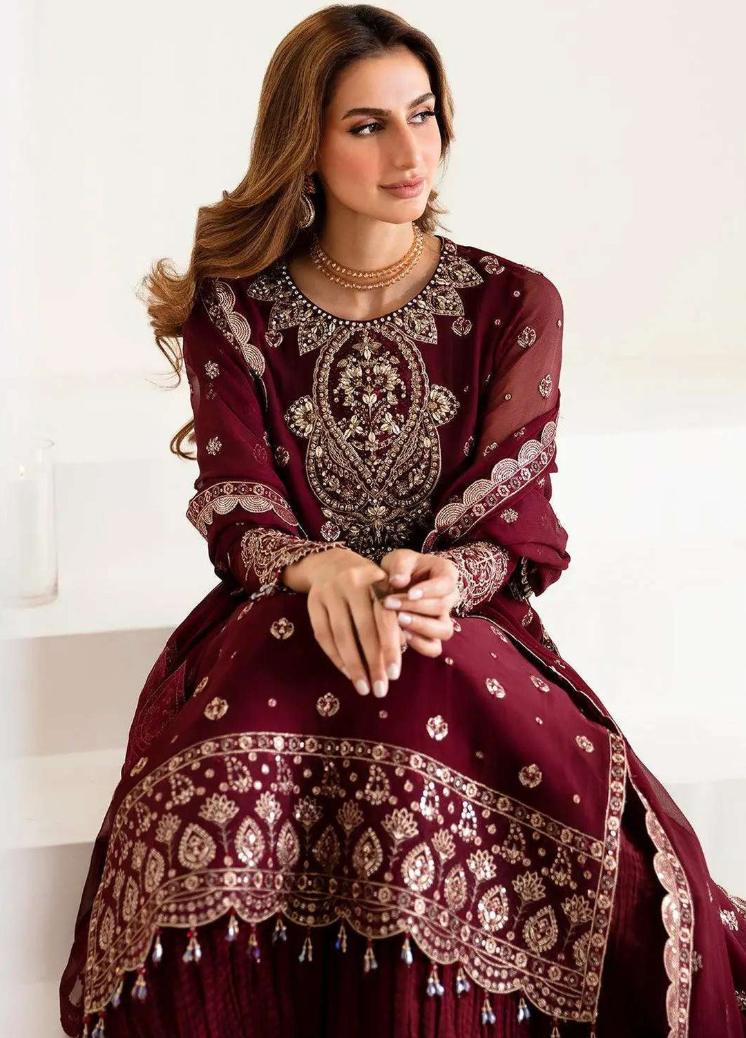 Alizeh Fashion Unstitched Embroidered Chiffon 3 Piece Suit AF26UCF AF-HM-4009-Meadow - Festive Collection