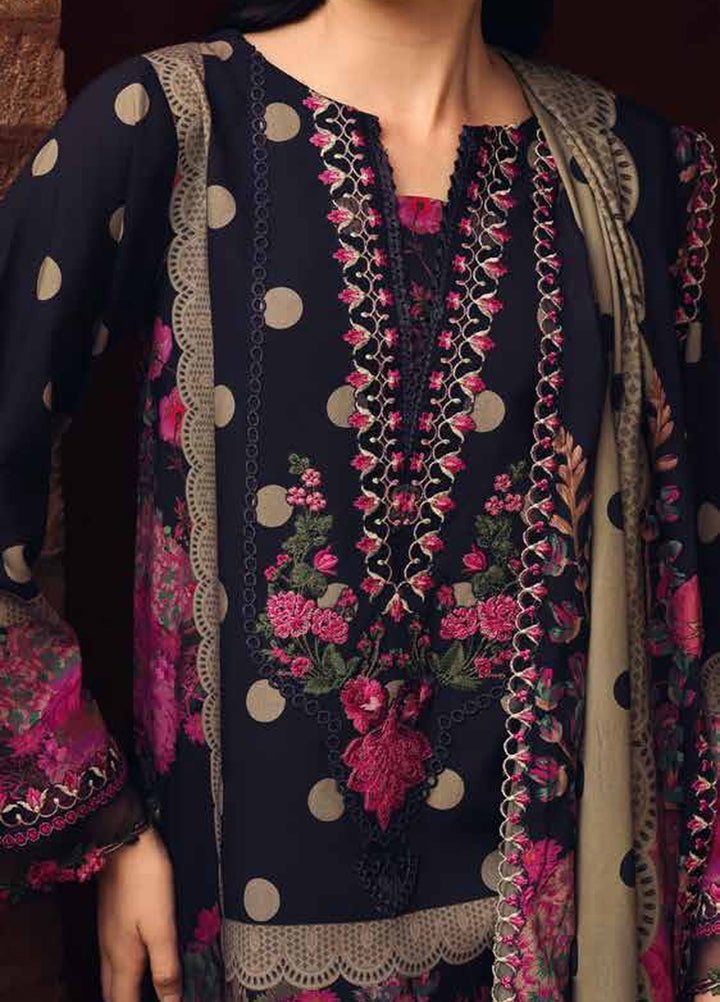 Combination by Charizma Unstitched Embroidered Linen 3 Piece Suit CHR26UCL CCW7-08 - Casual Collection