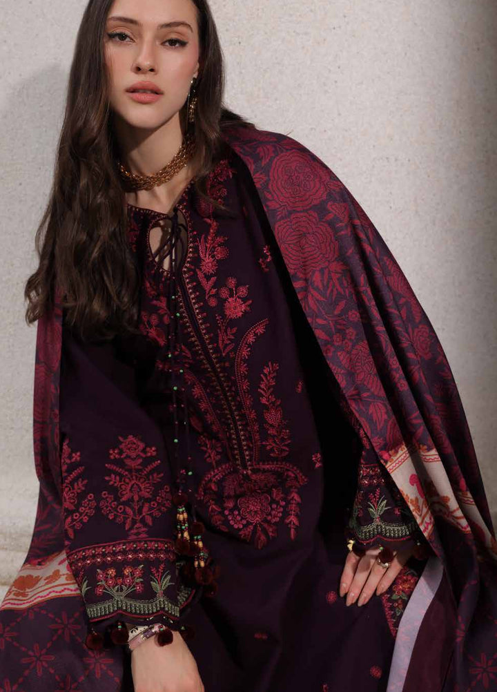 Poshima by Charizma Unstitched Embroidered Leather Peach 3 Piece Suit CHR26UPL PSW6-25 - Winter Collection