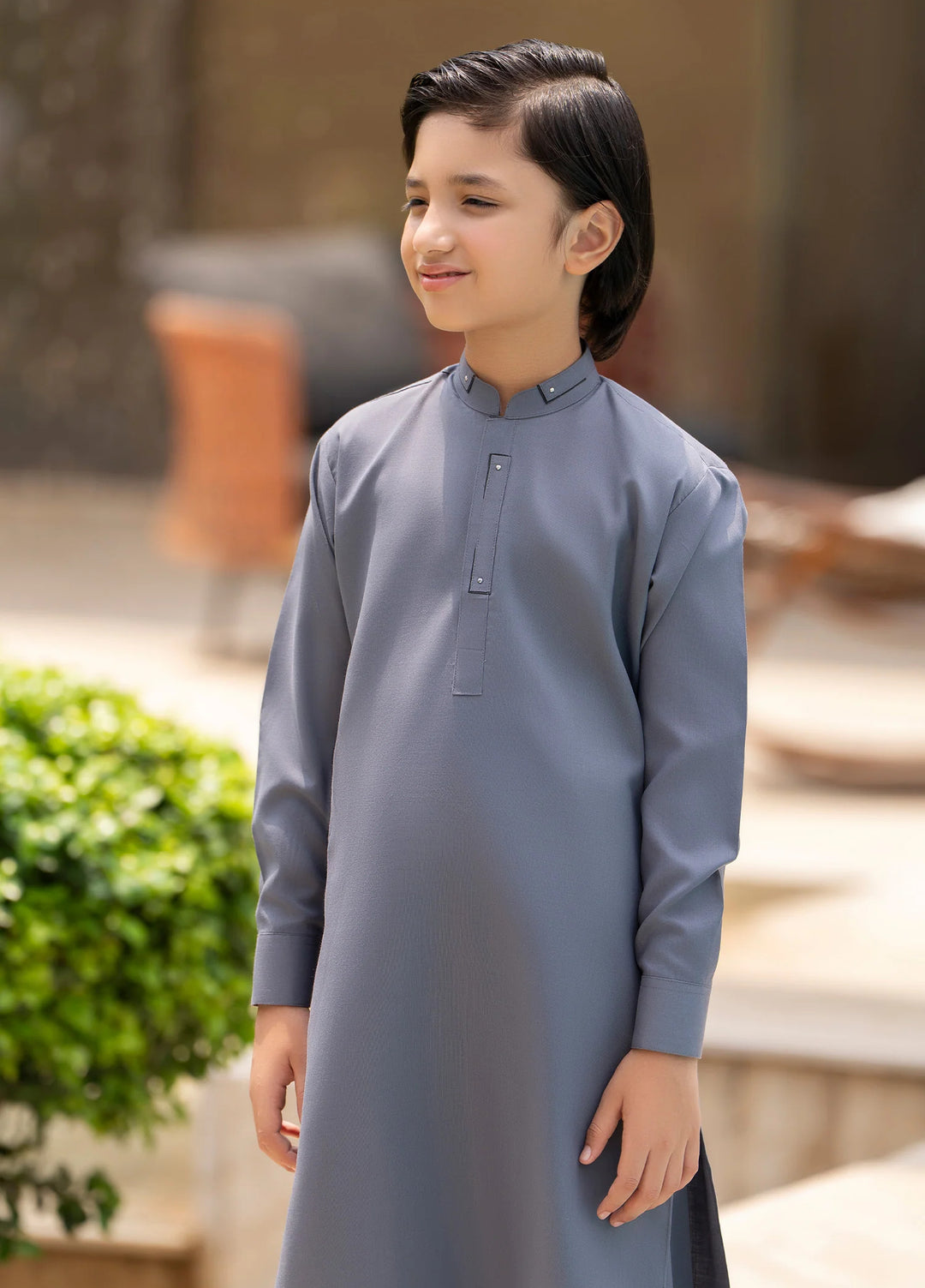 Buraq Boys RTW Solids Wash N Wear Kurta Shalwar Suit Zaviyar Casual Collection