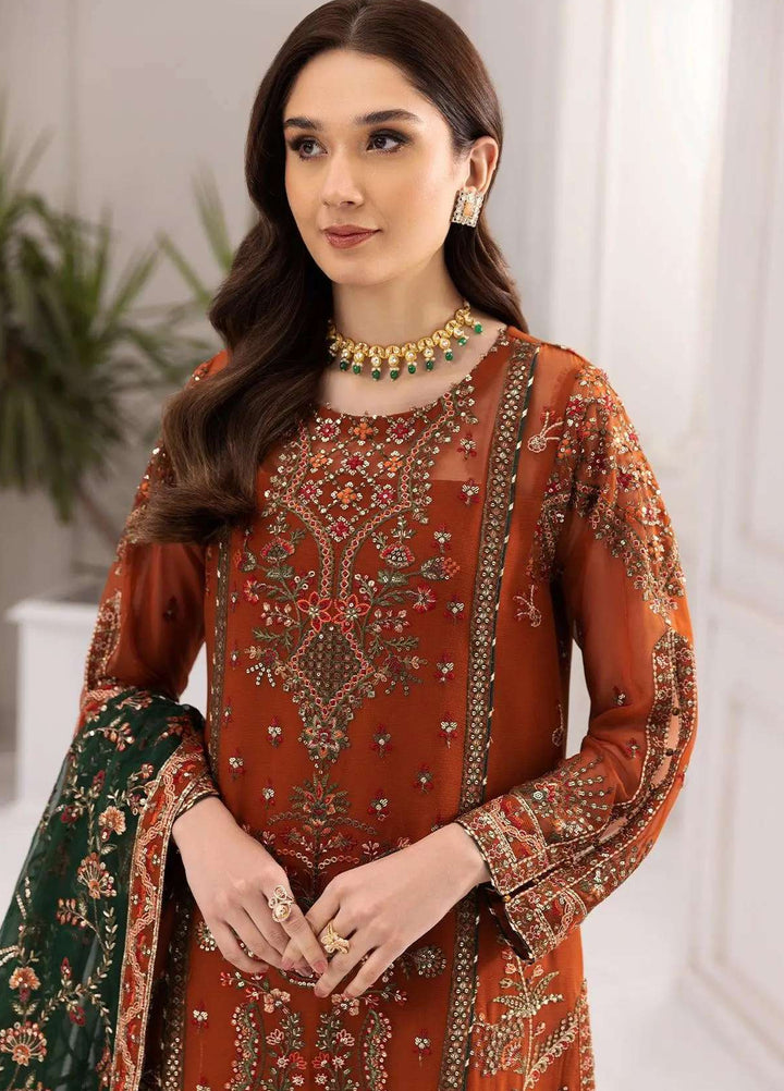 Alizeh Fashion Unstitched Embroidered Chiffon 3 Piece Suit AF26UCF AF-CH-2140-Aarmish - Festive Collection