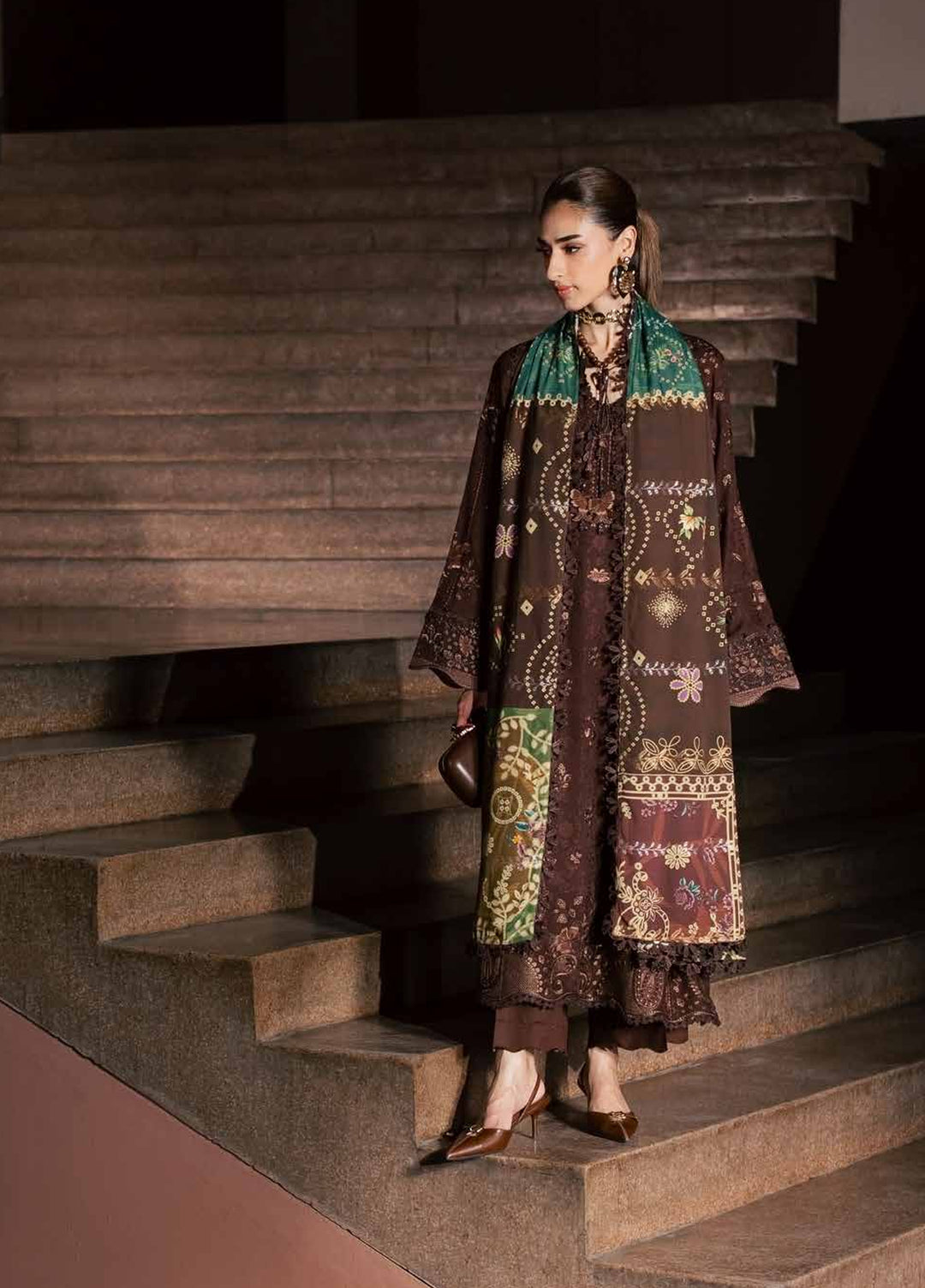 Maya by Nureh Unstitched Embroidered Jacquard Linen 3 Piece Suit NU26UMLJ NW-131 - Festive Collection