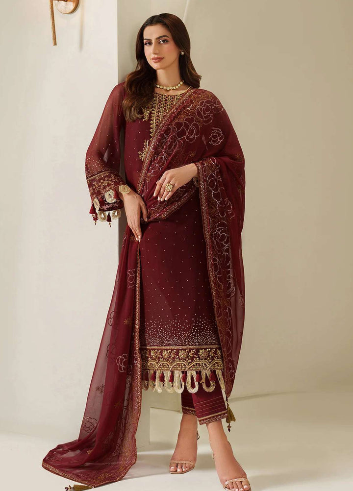 Alizeh Fashion Unstitched Embroidered Chiffon 3 Piece Suit AF26UCF AF-HM-4047-Kavya - Festive Collection