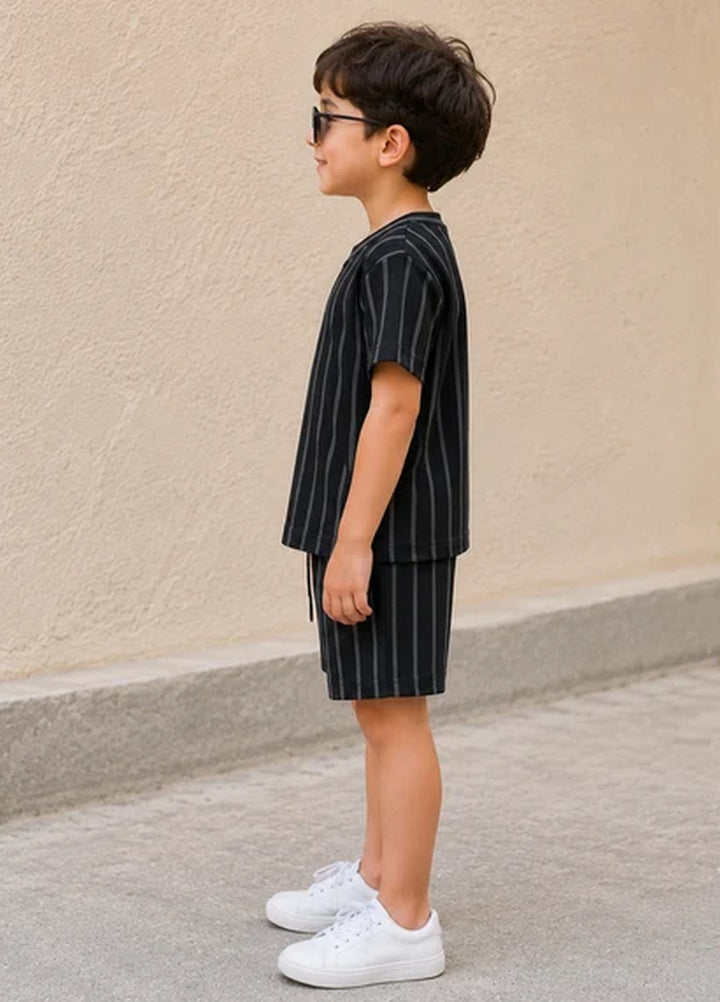 BabyCo Kids RTW Printed Cotton Co-Ord Sets Suit Capri Stripe Lounge - Casual Collection