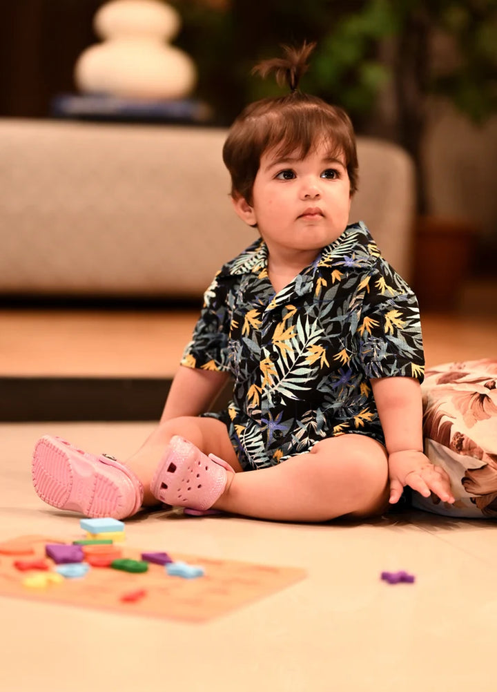 BabyCo Kids RTW Printed Cotton Co-Ord Sets Suit Bora Bora Tropical Resort Unisex - Casual Collection